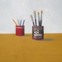 Quaker white oats can and nescafe mug still life by guido pigni