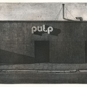 Pulp Club 2015, etching and aquatint, edition of 20. Hand signed and numbered by the artist. Printed on Hahnemühle paper 350 gsm. Plate size cm 17×19, paper size cm 38×42,5